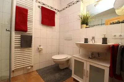 Ein Badezimmer in der Unterkunft Birkenhof App 19