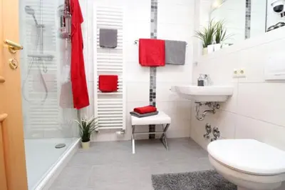 Ein Badezimmer in der Unterkunft Birkenhof App 22