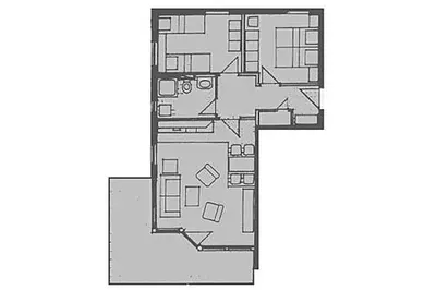 Grundriss der Unterkunft Birkenhof App 24