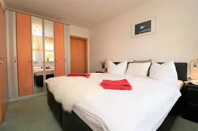 Ein Bett oder Betten in einem Zimmer der Unterkunft Birkenhof App 30, Piratenlager