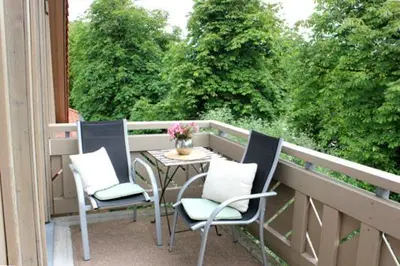Ein Balkon oder eine Terrasse in der Unterkunft Birkenhof App 36