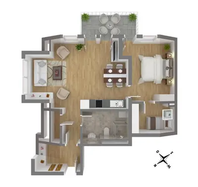 Grundriss der Unterkunft Birkenhof App 37, 