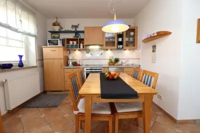 Küche/Küchenzeile in der Unterkunft Birkenhof App 42