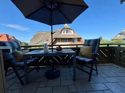 Ein Balkon oder eine Terrasse in der Unterkunft Birkenhof App 44