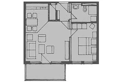 Grundriss der Unterkunft Birkenhof App 44