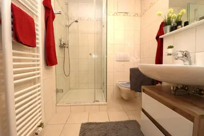 Ein Badezimmer in der Unterkunft Birkenhof App 46