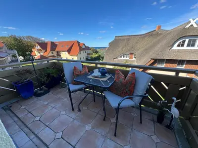 Ein Balkon oder eine Terrasse in der Unterkunft Birkenhof App 48