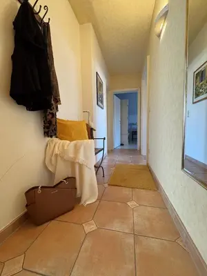 Ein Sitzbereich in der Unterkunft Birkenhof App 48