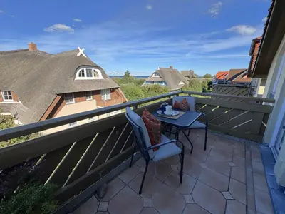 Ein Balkon oder eine Terrasse in der Unterkunft Birkenhof App 48