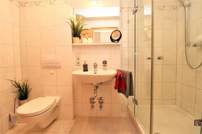 Ein Badezimmer in der Unterkunft Birkenhof App 64