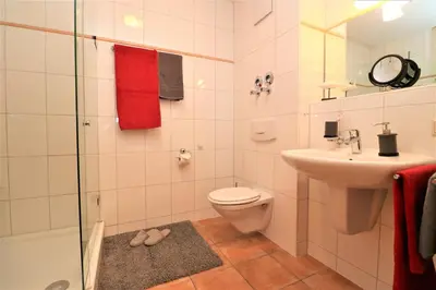 Ein Badezimmer in der Unterkunft Birkenhof App 67