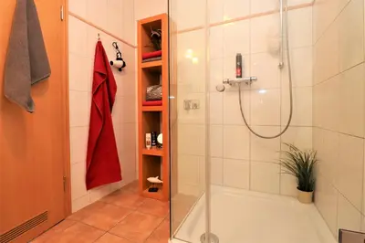 Ein Badezimmer in der Unterkunft Birkenhof App 67