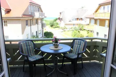 Ein Balkon oder eine Terrasse in der Unterkunft Birkenhof App 70