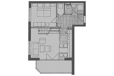 Grundriss der Unterkunft Birkenhof App 70