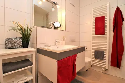 Ein Badezimmer in der Unterkunft Birkenhof App 74
