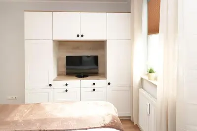 Ein Bett oder Betten in einem Zimmer der Unterkunft Oewern Diek App 10