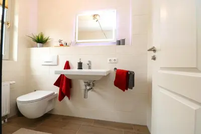 Ein Badezimmer in der Unterkunft Oewern Diek App 10