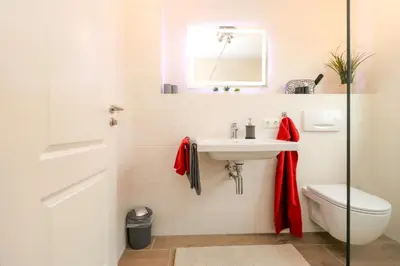 Ein Badezimmer in der Unterkunft Oewern Diek App 11