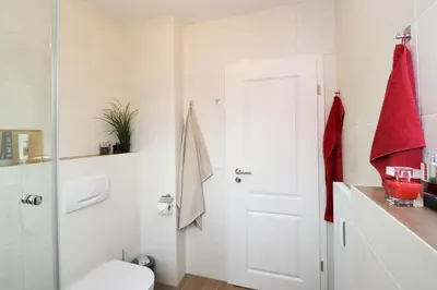 Ein Badezimmer in der Unterkunft Oewern Diek App 12