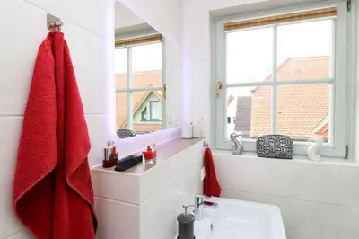 Ein Badezimmer in der Unterkunft Oewern Diek App 12