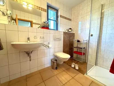 Ein Badezimmer in der Unterkunft Oewern Diek App 25