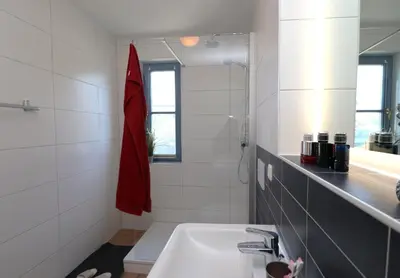 Ein Badezimmer in der Unterkunft Oewern Diek App 28