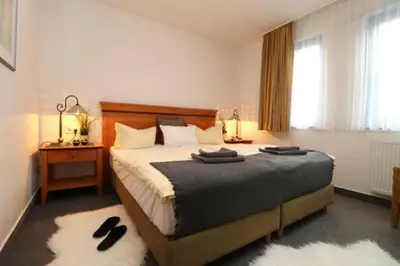 Ein Bett oder Betten in einem Zimmer der Unterkunft Oewern Diek App 28