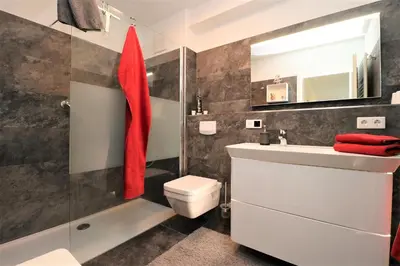 Ein Badezimmer in der Unterkunft Oewern Diek App 29