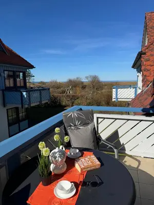 Ein Balkon oder eine Terrasse in der Unterkunft Oewern Diek App 32