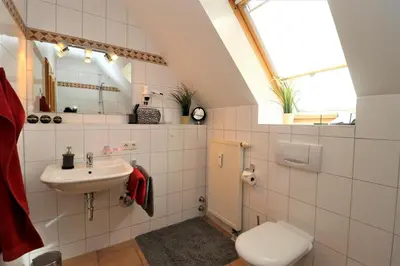 Ein Badezimmer in der Unterkunft Oewern Diek App 35