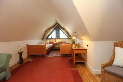 Ein Bett oder Betten in einem Zimmer der Unterkunft Oewern Diek App 37