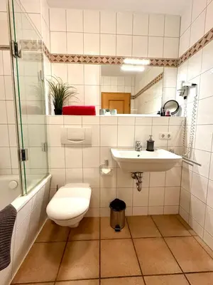 Ein Badezimmer in der Unterkunft Oewern Diek App 38