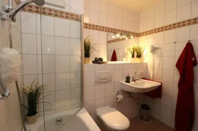 Ein Badezimmer in der Unterkunft Oewern Diek App 49