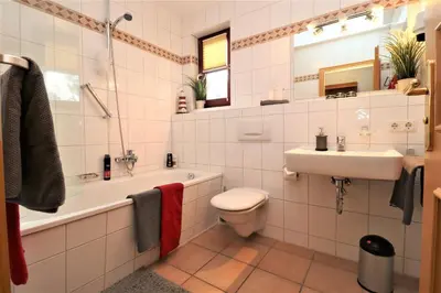 Ein Badezimmer in der Unterkunft Oewern Diek App 51