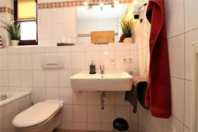 Ein Badezimmer in der Unterkunft Oewern Diek App 51