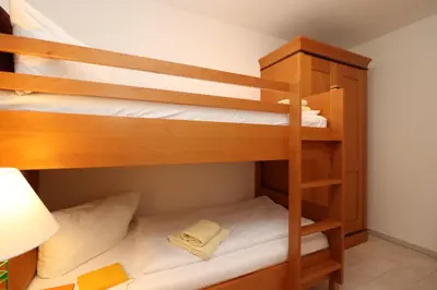Ein Bett oder Betten in einem Zimmer der Unterkunft Oewern Diek App 53