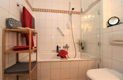 Ein Badezimmer in der Unterkunft Oewern Diek App 54