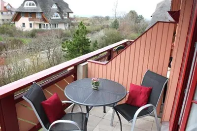 Ein Balkon oder eine Terrasse in der Unterkunft Oewern Diek App 58
