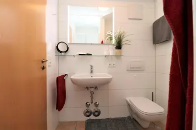 Ein Badezimmer in der Unterkunft Wohnpark Strandstraße App 06