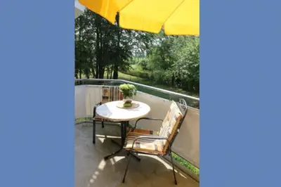 Ein Balkon oder eine Terrasse in der Unterkunft Wohnpark Strandstraße App 06
