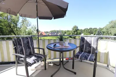 Ein Balkon oder eine Terrasse in der Unterkunft Wohnpark Strandstraße App 08