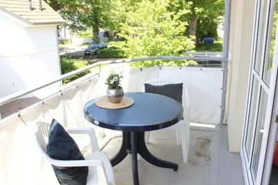 Ein Balkon oder eine Terrasse in der Unterkunft Wohnpark Strandstraße App 13