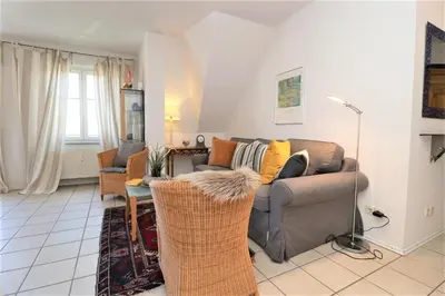Ein Sitzbereich in der Unterkunft Wohnpark Schmiedestraße App 03