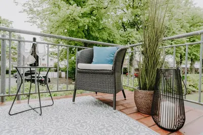 Ein Garten an der Unterkunft Wohnpark Schmiedestraße App 05
