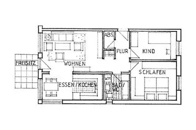 Grundriss der Unterkunft Wohnpark Schmiedestraße App 15