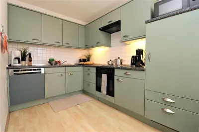 Küche/Küchenzeile in der Unterkunft Wohnpark Schmiedestraße App 15