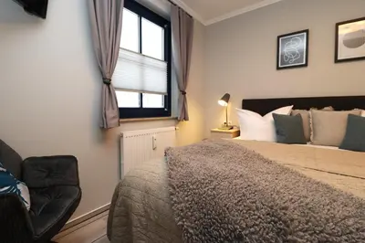 Ein Sitzbereich in der Unterkunft Oewern Diek Appartement 41