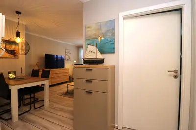 TV/Unterhaltungsangebot in der Unterkunft Oewern Diek Appartement 41