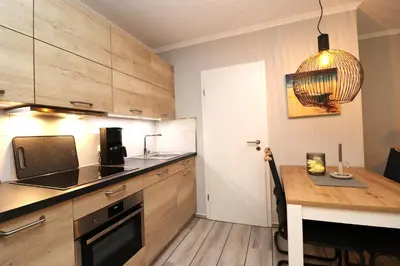 Küche/Küchenzeile in der Unterkunft Oewern Diek Appartement 41